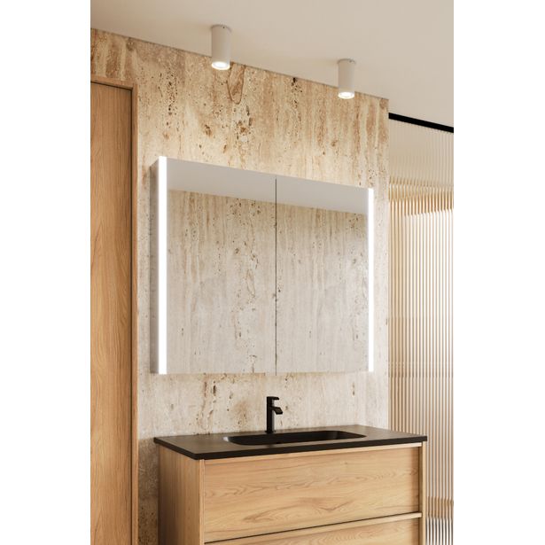 Peilikaappi Hietakari Modena Q01, pintavalaistuksella ja pistorasialla, eri kokoja