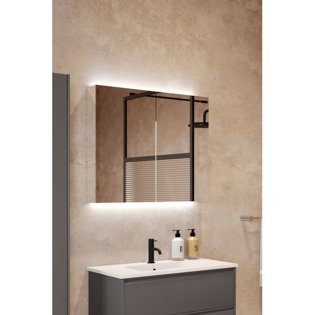 Peilikaappi Hietakari Modena Q15, hajavalaistuksella ja pistorasialla, eri kokoja