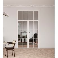 Pariovi yläikkunalla Hietakari Bläk 706 Paris, kirkas/valkoinen, mittatilaus