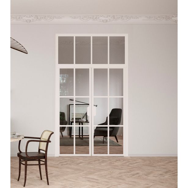 Pariovi yläikkunalla Hietakari Bläk 706 Paris, kirkas/valkoinen, mittatilaus