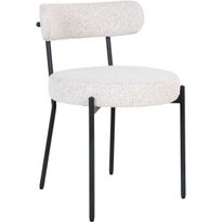 Ruokapöydän tuoli House Nordic Badalona, valkoinen bouclé