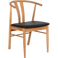 Ruokapöydän tuoli House Nordic Artenara, tammi/musta keinonahka