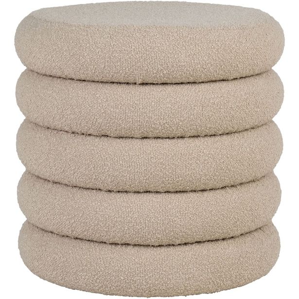 Säilytysrahi House Nordic Brooklyn, Ø44x44cm, beige bouclé