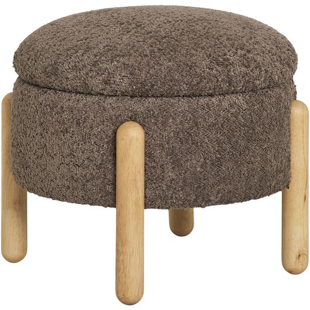 Säilytysrahi House Nordic Medas, ruskea bouclé