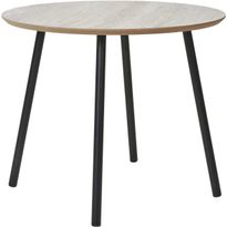 Sohvapöytä House Nordic Aalst, ø55x45cm, harmaa/beige travertinekuosi
