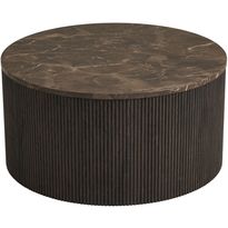 Sohvapöytä House Nordic Rota, ø80x40cm, tummanruskea marmorikuosi
