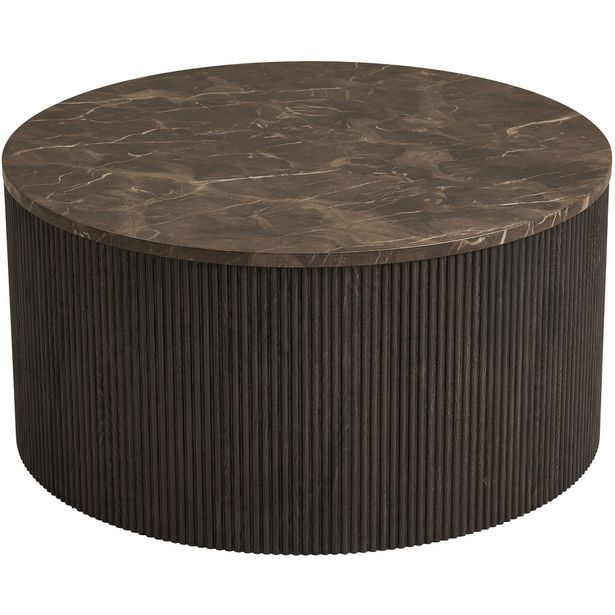 Sohvapöytä House Nordic Rota, ø80x40cm, tummanruskea marmorikuosi