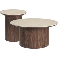 Sohvapöytäsetti House Nordic Delphi 2 kpl, beige