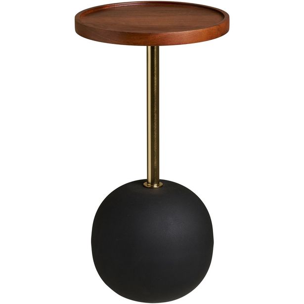 Sivupöytä House Nordic Sirone, Ø30x56cm, ruskea/musta