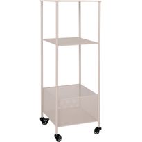 Hyllykkö pyörillä House Nordic Torres, 35x35x106cm, beige