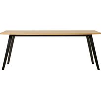 Jatkettava ruokapöytä House Nordic Amora, 200x90cm, tammiviilu, kalanruotokuosi, ruskea