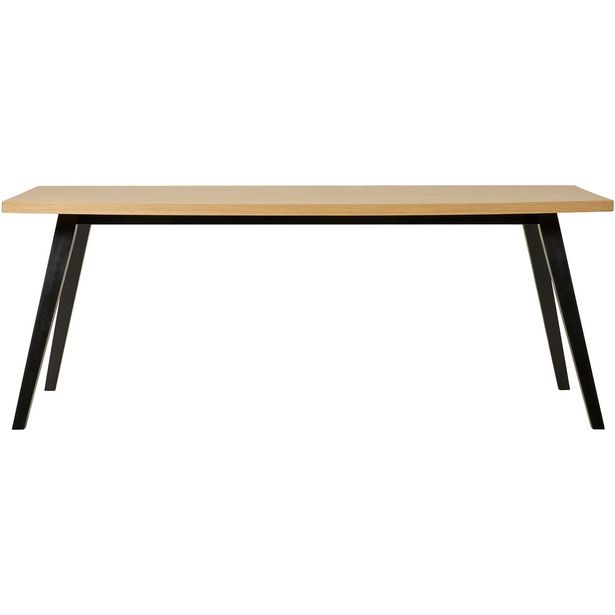 Jatkettava ruokapöytä House Nordic Amora, 200x90cm, tammiviilu, kalanruotokuosi, ruskea