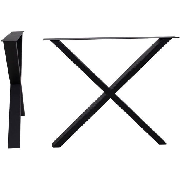 Ruokapöydän jalat House Nordic Nimes, X-malli, 8x86x72cm, musta