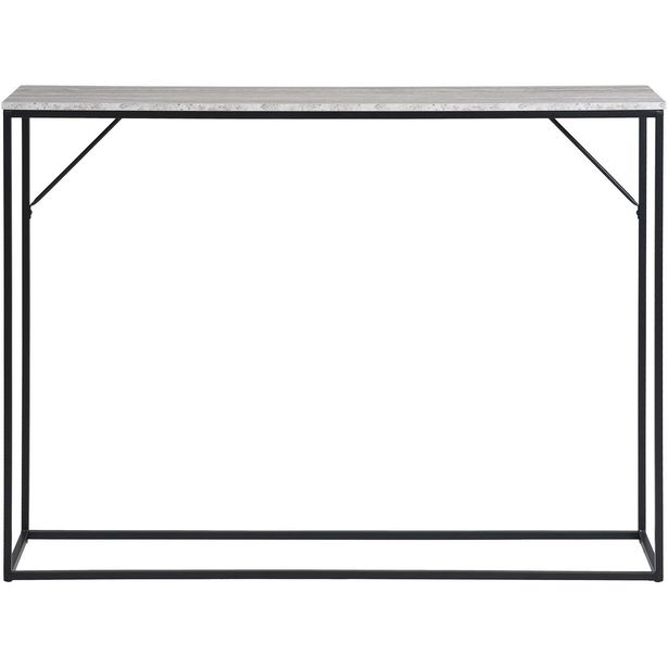 Konsolipöytä House Nordic Vita, 1 hyllyllä, 110x26x80cm, travertine-kuosi/musta