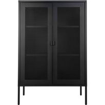 Vitriini House Nordic Melbourne, 80x40x120cm, 2 mesh-ovea, musta metalli