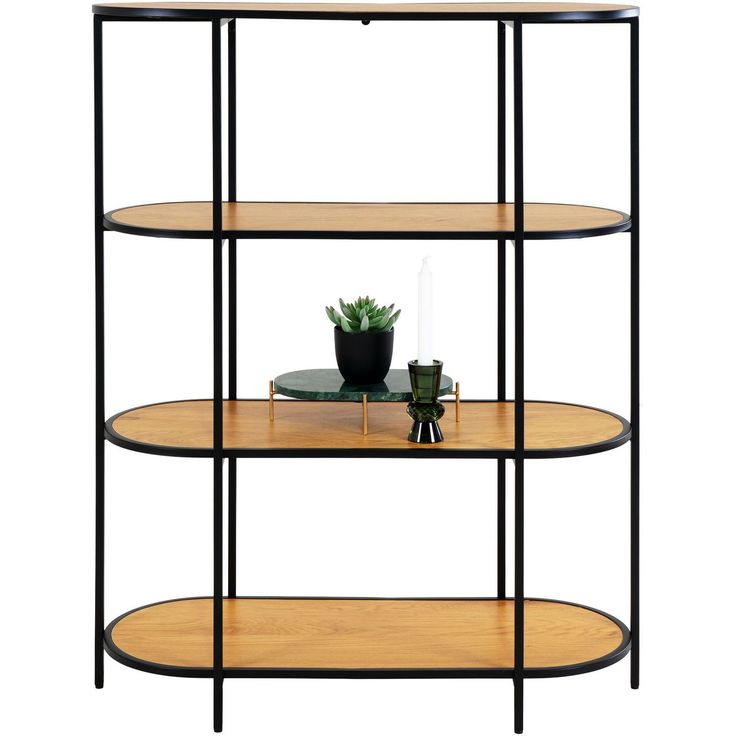 Hylly House Nordic Vita, 85x36x111cm, 4 ovaalilla tasolla