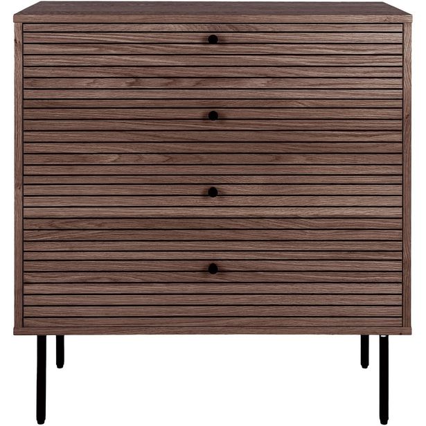 Lipasto House Nordic Kyoto, 4 laatikolla, 80x40x85cm, tummanruskea