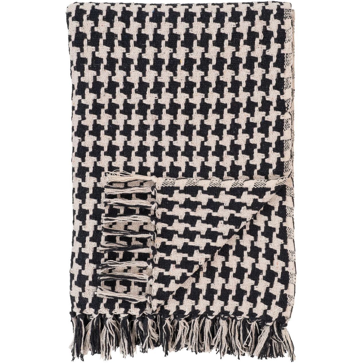 Torkkupeitto House Nordic Side, 130x180cm, musta/beige