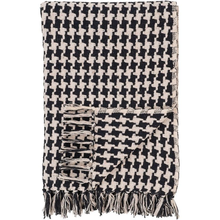 Torkkupeitto House Nordic Side, 130x180cm, musta/beige