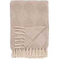 Torkkupeitto House Nordic Bursa, 130x180cm, taupe