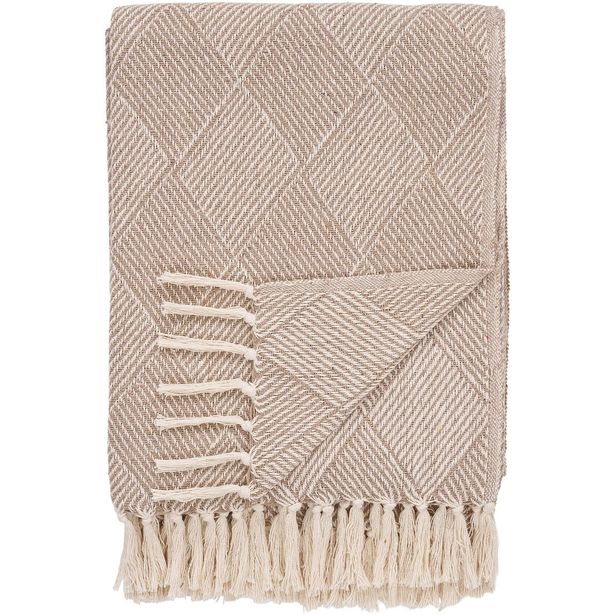 Torkkupeitto House Nordic Bursa, 130x180cm, taupe
