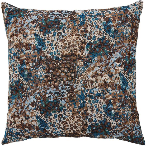 Koristetyyny House Nordic Blossom, 45x45cm, sininen/ruskea