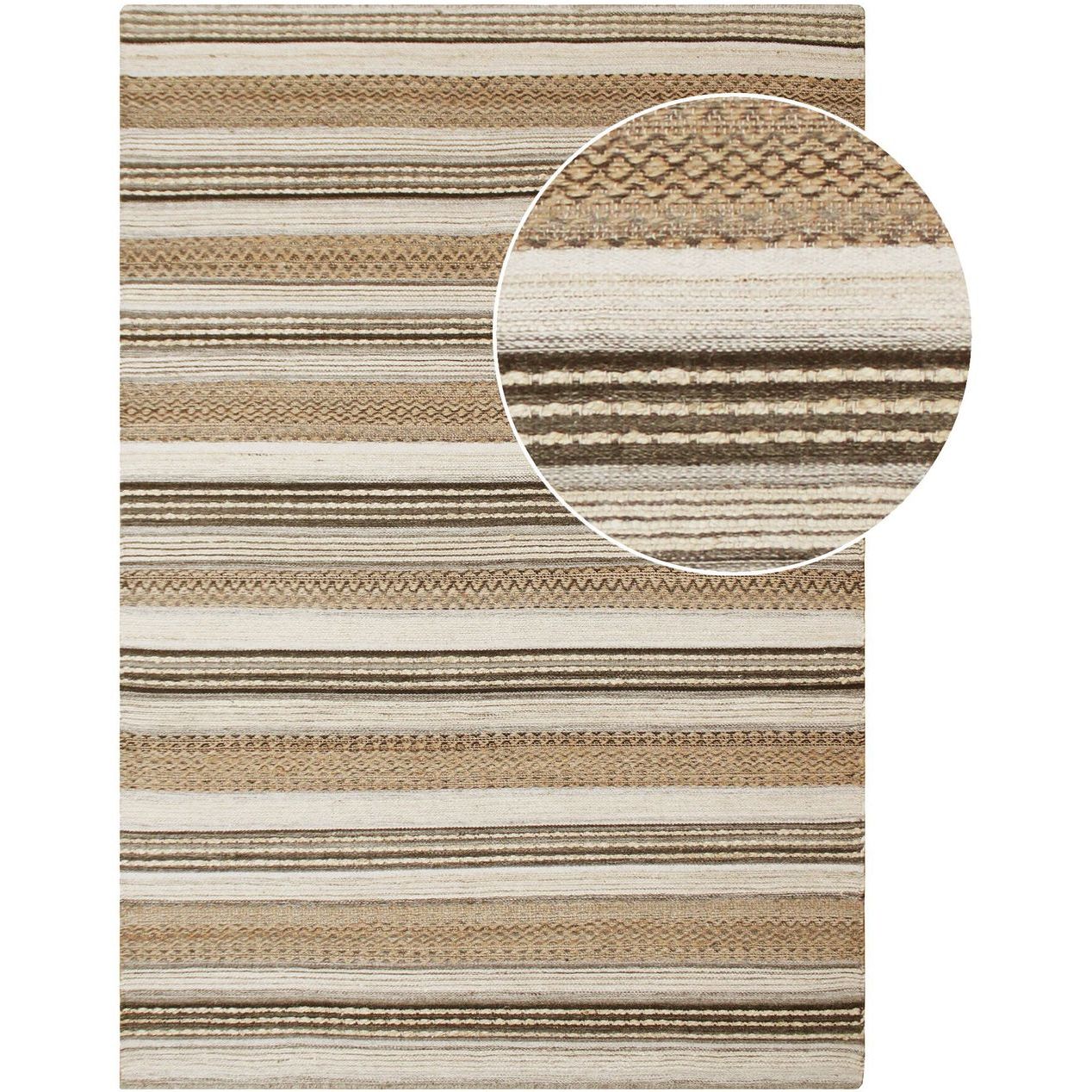 Matto House Nordic Morena, käsin kudottu, 200x300cm, ruskea/harmaa