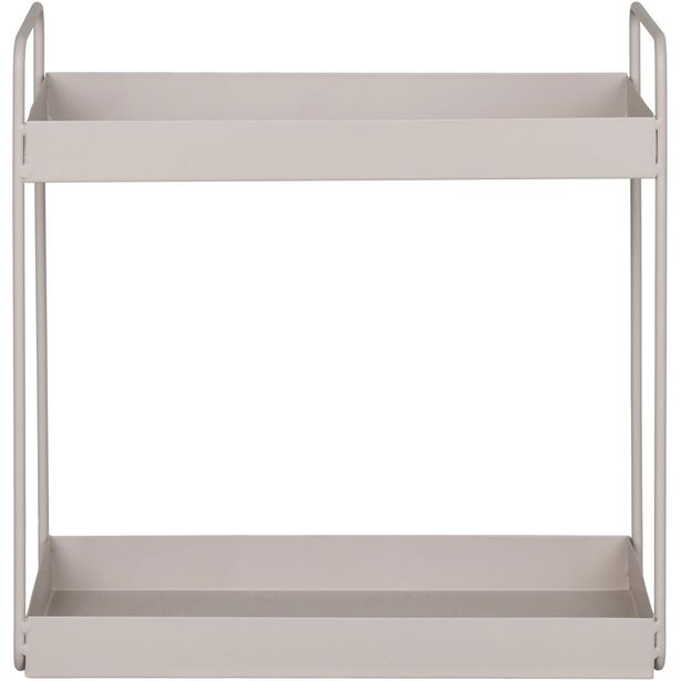 Hylly House Nordic Rabo, 30x15x31cm, 2 tasolla, beige teräs