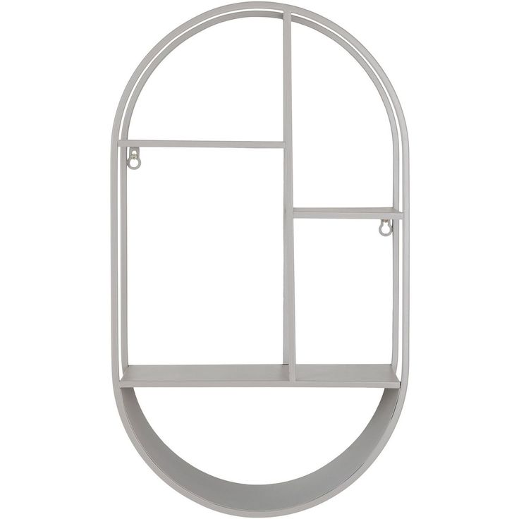 Seinähyllykkö House Nordic Feir, 35x15x60cm, ovaali, viileän harmaa