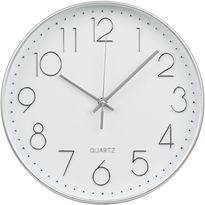 Seinäkello House Nordic Lalibela, ø30cm, hiljainen käynti, hopea