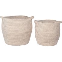 Säilytyskori House Nordic Lamas, 2kpl, puuvilla, beige