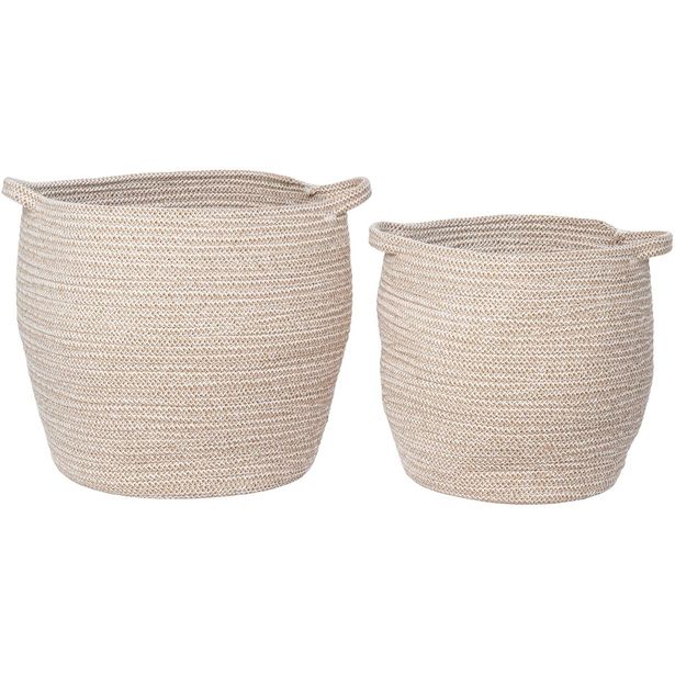 Säilytyskori House Nordic Lamas, 2kpl, puuvilla, beige