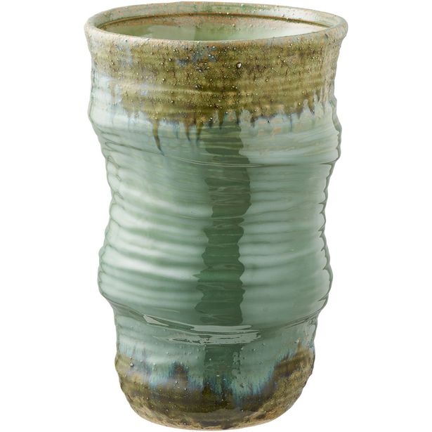Maljakko House Nordic Vase, ø22x34.5cm, keraaminen, vihreä