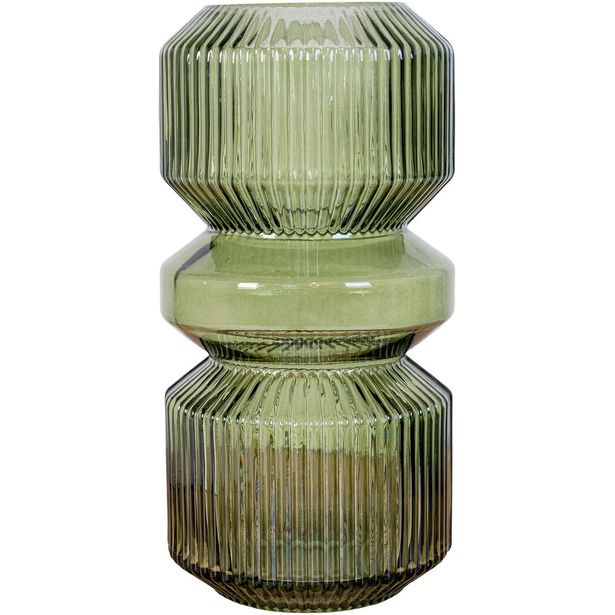 Maljakko House Nordic Vase, ø12x25cm, vihreä lasi
