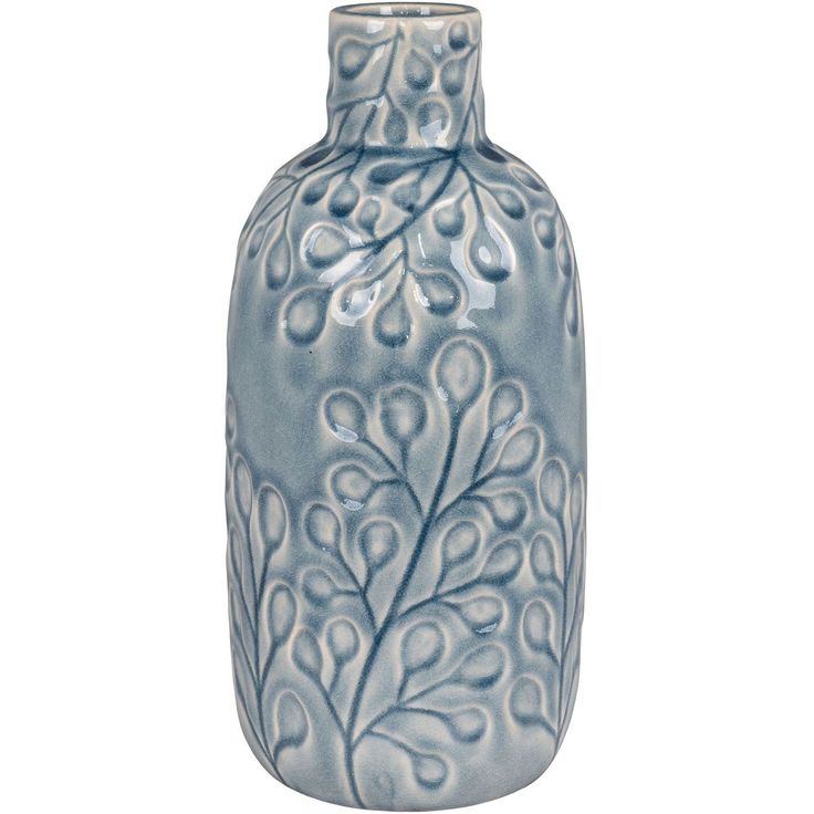 Maljakko House Nordic Vase, ø12x26cm, keramiikka, sininen