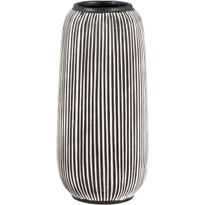 Maljakko House Nordic Vase, ø9.5x20cm, keramiikka, musta/valkoinen