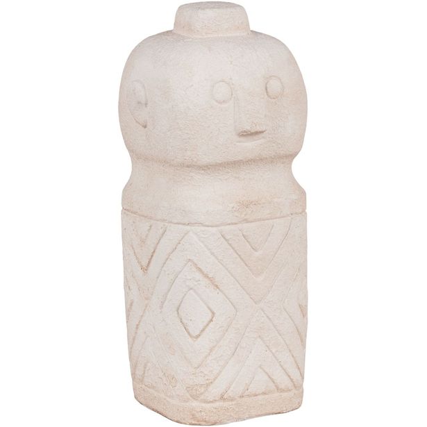 Veistos House Nordic Decoration, 6,5x6,5x15cm, beige