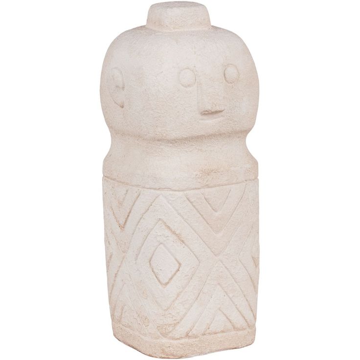 Veistos House Nordic Decoration, 6,5x6,5x15cm, beige