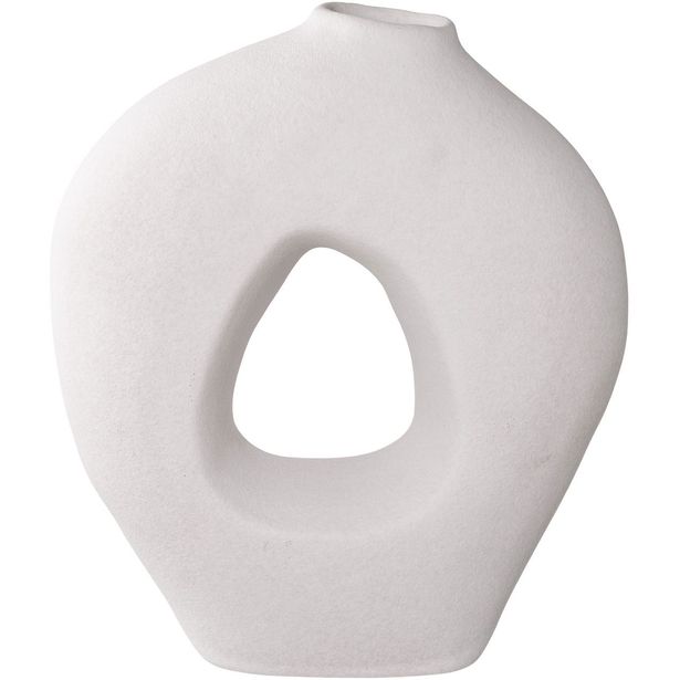 Maljakko House Nordic Vase, 24x10.5x27.8cm, keramiikka, valkoinen