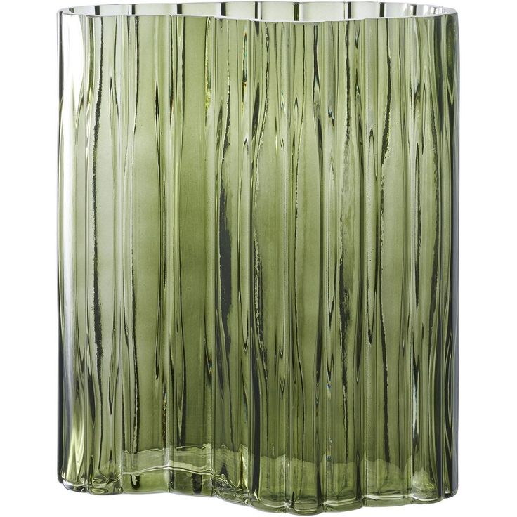 Maljakko House Nordic Vase, 21x12x26.5cm, vihreä lasi