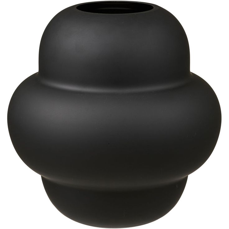 Maljakko House Nordic Vase, ø21x20cm, suupuhallettu lasi, musta