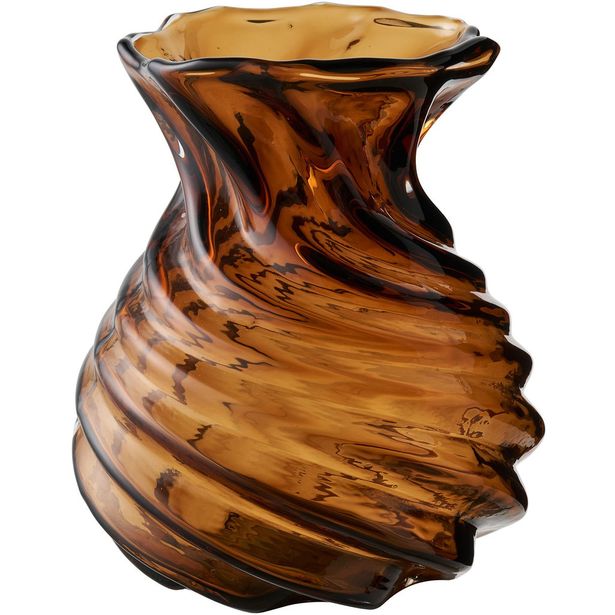 Maljakko House Nordic Vase, ø16x18.5cm, suupuhallettu lasi, ruskea