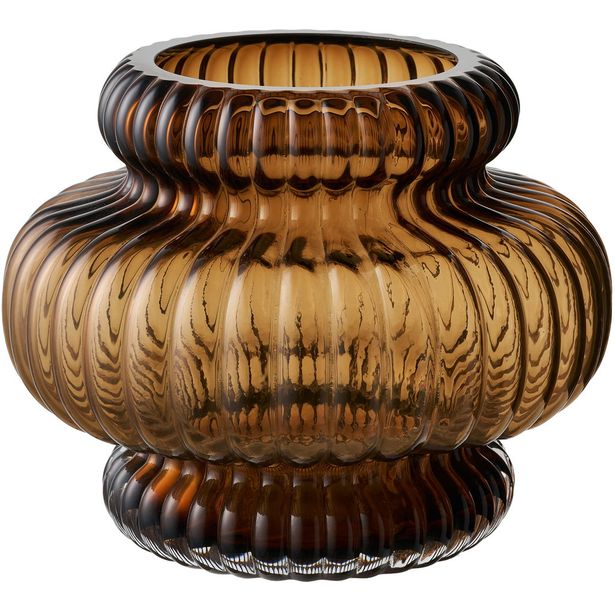 Maljakko House Nordic Vase, ø20x16cm, suupuhallettu lasi, ruskea