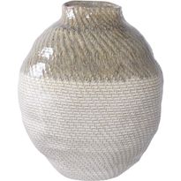 Maljakko House Nordic Vase, ø26x30.5cm, valkoinen/vihreä