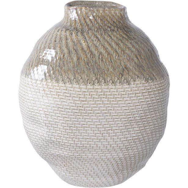 Maljakko House Nordic Vase, ø26x30.5cm, valkoinen/vihreä