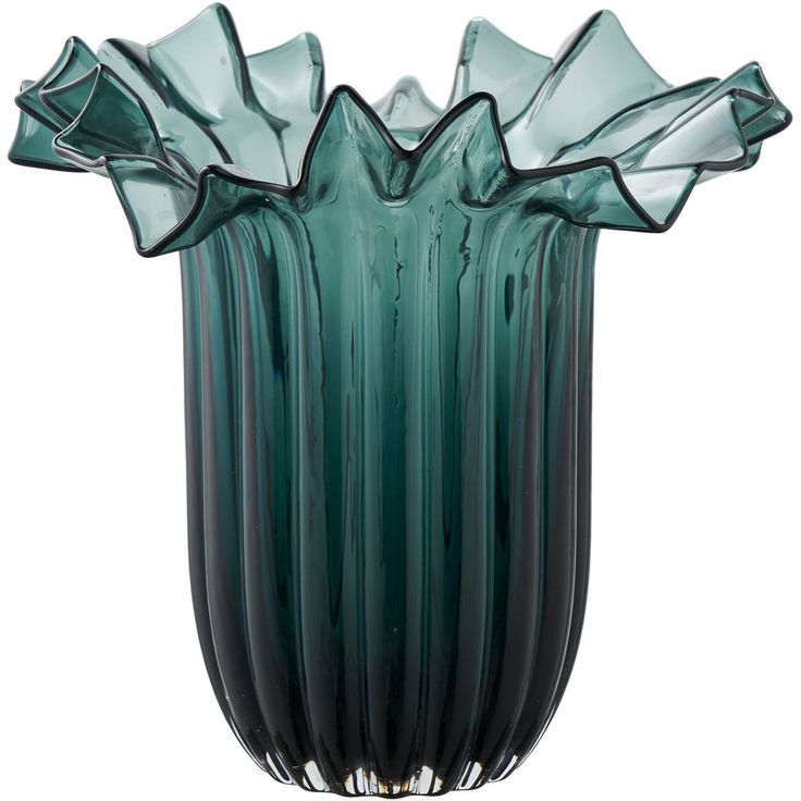 Maljakko House Nordic Vase, ø25x30cm, suupuhallettu lasi, tummanvihreä