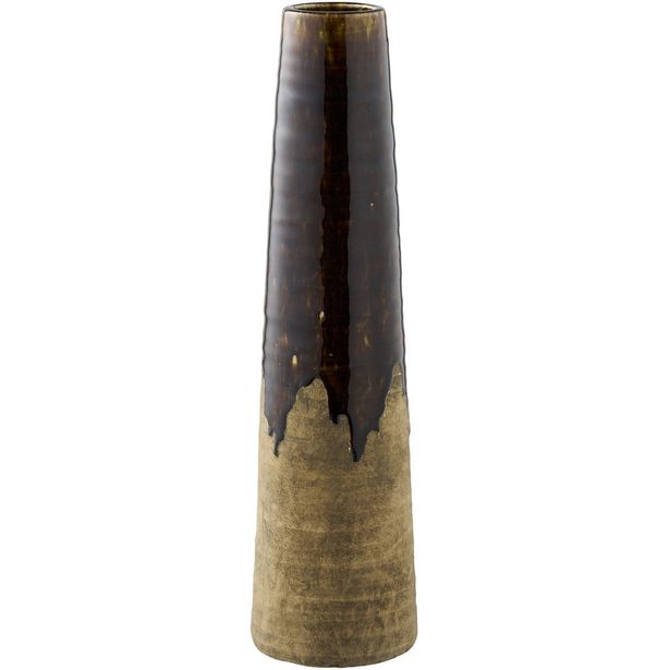 Maljakko House Nordic Vase, ø12.5x48cm, keraaminen, ruskea