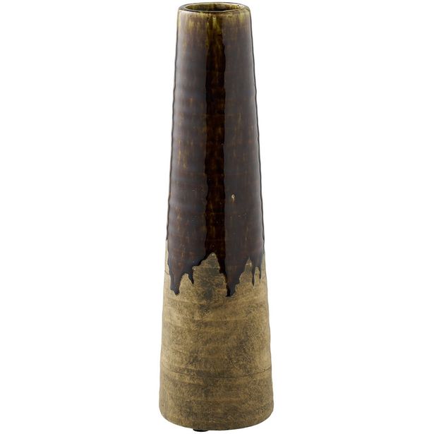 Maljakko House Nordic Vase, ø11x39cm, keraaminen, ruskea