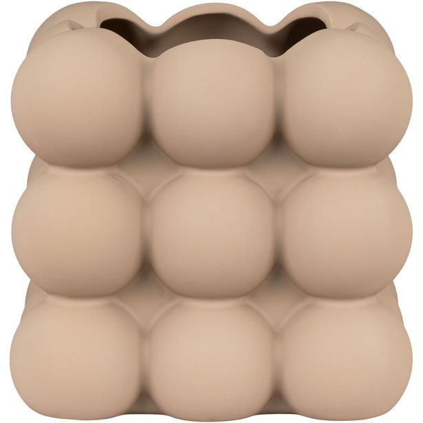 Kukkaruukku House Nordic Flowerpot, 13.5x13.5x13cm, keramiikka, ruskea