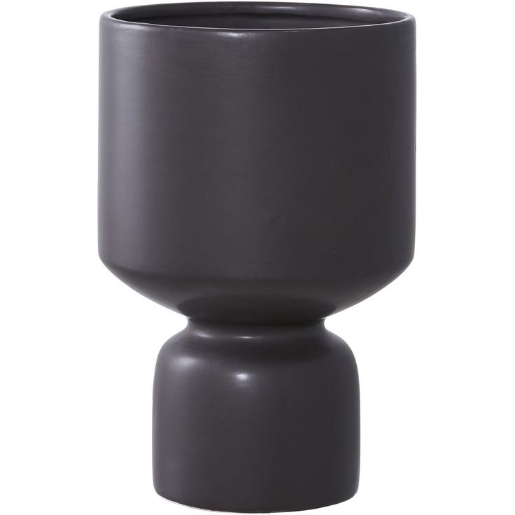 Kukkaruukku House Nordic Flowerpot, ø15x23.5cm, keramiikka/musta